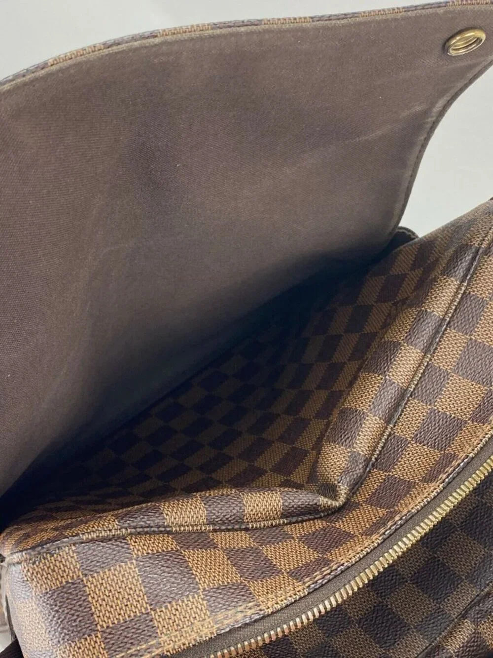 Louis Vuitton Bag Damier Ebene Canvas Naviglio Shoulder Messenger Bag